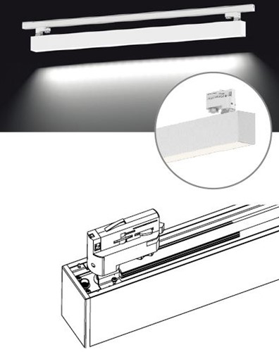 Pragmalux Skyline track adaptor set met DALI wit-2