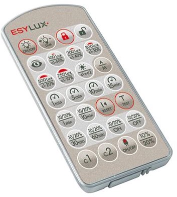 Esylux afstandbediening voor compact PDi Dali serie voor sensor C