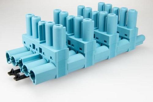 Splitter, 5-polig, 1 in 5 uit, pastelblauw, DALI