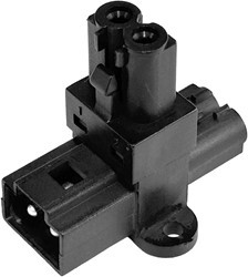 2P t-splitter, 1x male 2x female, zwart DALI halogeenvrij