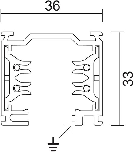 3-Fase Rail 3M Vierkant Zwart 230V/440V 16A-1