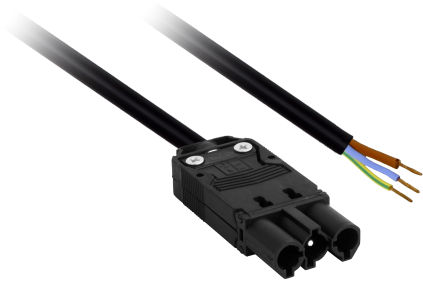 3P Aansluitsnoer 0,5M 3x1,5mm2 Male tbv Driverzijde (Gestript)