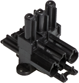 3P T-splitter 1x Male 2x Female