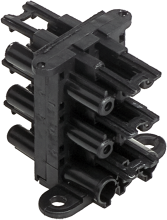 3P T-splitter 1x Male 5x Female