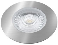 Interlight LED Inbouwspot Cabiled IP44 4W 2700K CRI>90 36D 260lm Geborsteld Chroom 65 Buitenmaat - Gatmaat 58 - Dimbaar