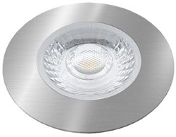 Interlight LED Inbouwspot Cabiled IP44 4W 2700K CRI>90 36D 260lm Geborsteld Chroom 65 Buitenmaat - Gatmaat 58 - Dimbaar
