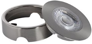 Interlight LED Inbouwspot Cabiled Opbouwring Geborsteld Chroom