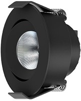 Interlight LED Inbouwspot Camicro IP44 Rond Kantelbaar 4W 2700K CRI>95 45D 230lm Zwart 50 Buitenmaat - Gatmaat 44 - Dimbaar