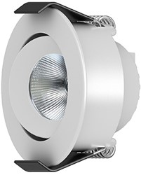 Interlight LED Inbouwspot Camicro IP44 Rond Kantelbaar 4W 2700K CRI>95 45D 230lm Wit 50 Buitenmaat - Gatmaat 44 - Dimbaar