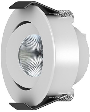 Interlight LED Inbouwspot Camicro IP44 Rond Kantelbaar 4W 2700K CRI>95 45D 230lm Wit 50 Buitenmaat - Gatmaat 44 - Dimbaar