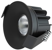 Interlight LED Inbouwspot Camicro IP44 Rond 4W 3000K CRI>95 45D 235lm Zwart 50 Buitenmaat - Gatmaat 44 - Dimbaar