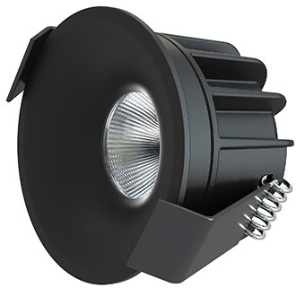 Interlight LED Inbouwspot Camicro IP44 Rond 4W 3000K CRI>95 45D 235lm Zwart 50 Buitenmaat - Gatmaat 44 - Dimbaar