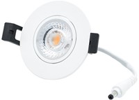 Interlight LED Inbouwspot Camini IP44 Rond Kantelbaar 8W 2700K 36D 640lm Wit 82 Buitenmaat - Gatmaat 63 - Dimbaar