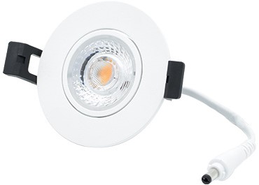 Interlight LED Inbouwspot Camini IP44 Rond Kantelbaar 8W 2700K 36D 640lm Wit 82 Buitenmaat - Gatmaat 63 - Dimbaar