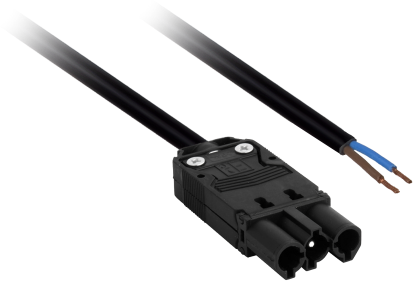 3P Aansluitsnoer 0,5M 2x1,0mm2 Male tbv Driverzijde (Gestript)