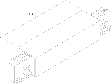 3-Fase Rail Middenvoeding Wit 