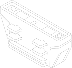 3-Fase Rail Mechanische Koppelstuk (Stroomonderbreking) Wit 