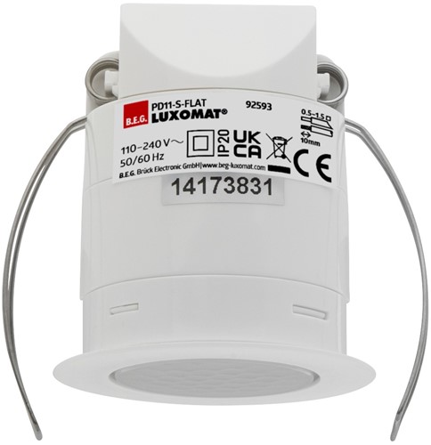 BEG Aanwezigheidsmelder (Vlak) voor kleine ruimte Slave Inbouw Wit Max.H.5m 360° Max.Ø9m IP20 IK02