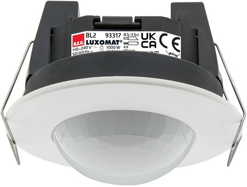 BEG Bewegingsmelders voor kleine ruimte Inbouw Wit Max.H.5m 360° Max.Ø8m IP23 IK05