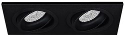 Pragmalux Inbouwspot Boxy 2V Kantelbaar Zwart - Incl. GU10 Fitting
