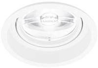 Pragmalux Inbouwspot Dome AR111 Rond Verdiept Kantelbaar wit RAL9003 - Incl. G53 Fitting