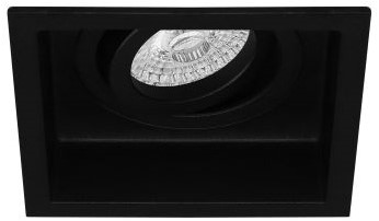 Pragmalux Inbouwspot Dome Vierkant Verdiept Kantelbaar Zwart - Incl. GU10 Fitting