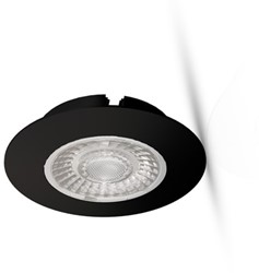 Interlight LED Inbouwspot Cabiled IP44 4W 2700K CRI>90 36D 260lm Zwart 65 F - G 58 - Dimbaar