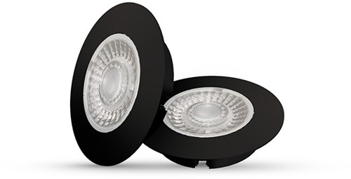 Interlight LED Inbouwspot Cabiled IP44 Basisset 2x 4W 2700K CRI>90 36D 260lm Zwart 65 F - G 58 - Dimbaar