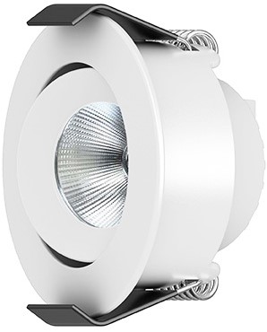 Interlight LED Inbouwspot Camicro IP44 Rond Kantelbaar 4W CTA 2200-2700K CRI>95 45D 220lm Wit 50 Buitenmaat - Gatmaat 44 - Dimbaar