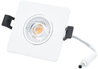 LED Camini Downlight vierkant kantelbaar CTA dimbaar 8W 36 wit 2.000K-2.700K IP44 Dimbaar Excl. LED Driver 
