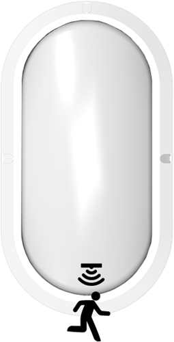 Pragmalux LED Bulkhead Ovalo IP65 5W 3000K-4000K 2-CCT 450lm Wit 270x148mm + Bewegingssensor-3