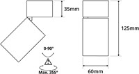 Pragmalux Opbouwspot Penda Rond Kantelbaar wit RAL9003 - Incl. GU10 Fitting-2