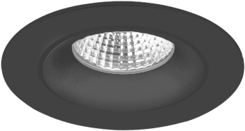 Pragmalux LED Inbouwspot Fasio IP44 Rond 13W 2700K CRI>90 38D 700lm Zwart 95 Buitenmaat - Gatmaat 83 - Dimbaar