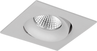 Pragmalux LED Inbouwspot Fasio IP44 Vierkant 13W 2700K CRI>90 38D 700lm Grijs 95x95 Buitenmaat - Gatmaat 83 - Dimbaar