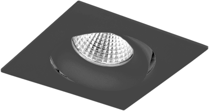 Pragmalux LED Inbouwspot Fasio IP44 Vierkant 13W 2700K CRI>90 38D 700lm Zwart 95x95 Buitenmaat - Gatmaat 83 - Dimbaar