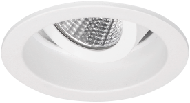Pragmalux LED Inbouwspot Pico IP44 Kantelbaar 12W 3000K CRI>90 24D 700lm Wit 82 Buitenmaat - Gatmaat 70 - Dimbaar