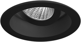 Pragmalux LED Inbouwspot Pico IP44 Kantelbaar 12W 4000K CRI>90 24D 800lm Zwart 82 Buitenmaat - Gatmaat 70 - Dimbaar