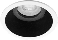 Pragmalux Inbouwspot Zena Rond Kantelbaar wit RAL9003/Zwart RAL9004 - Incl. GU10 Fitting