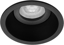Pragmalux Inbouwspot Zena Rond Kantelbaar Zwart - Incl. GU10 Fitting