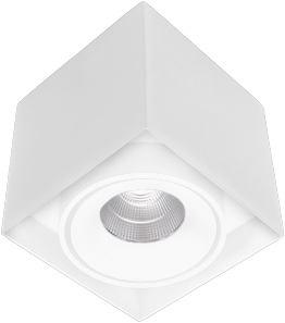 Pragmalux LED Opbouwspot Kaja 1V 11W 3000K CRI>93 38 700lm 100x100 Buitenmaat - Hoogte 100 Wit - Dimbaar