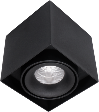 Pragmalux LED Opbouwspot Kaja 1V 11W 2700K CRI>93 38 660lm 100x100 Buitenmaat - Hoogte 100 Zwart - Dimbaar