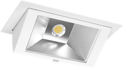 Pragmalux LED Wallwasher Projecto 42W 4000K CRI>80 70x75 6400lm 238x145 Buitenmaat - Gatmaat 225x135 Wit
