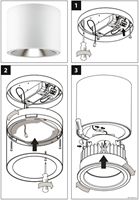 Pragmalux LED Opbouw Downlight Mado 205 Mat IP40 25W 4000K 3100lm 205 Buitenmaat - Hoogte 190 UGR<18-1