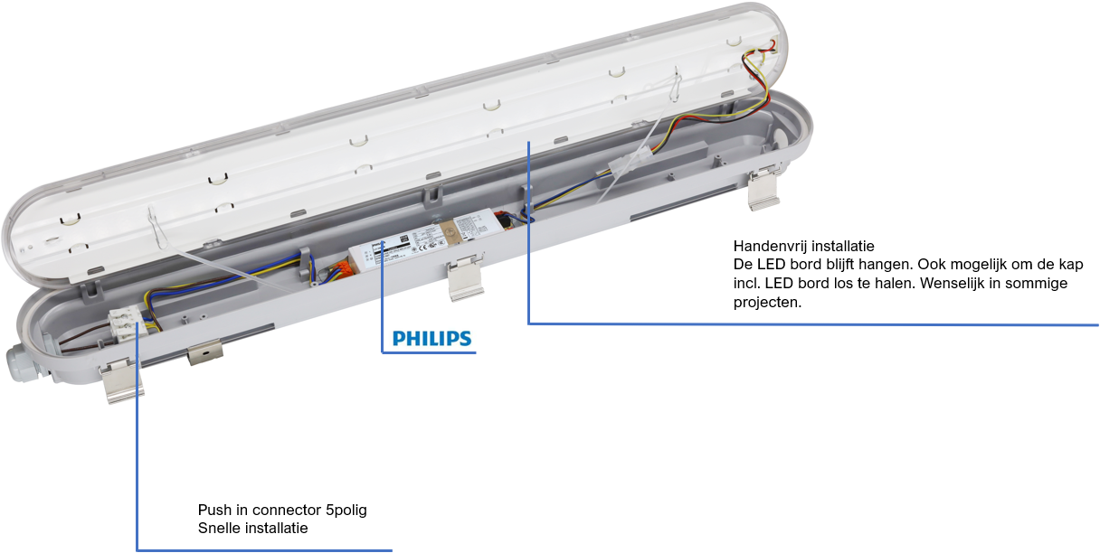 ingenieur Afgeschaft Konijn Pragmalux LED TL Waterdicht Armatuur Hermes IP66 120cm 21-35W 4000K  3100-5100lm (2x36W) | Distrilight