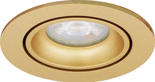Pragmalux Inbouwspot Delta Rond Kantelbaar Goud - Incl. GU10 Fitting-1