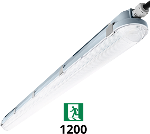 Pragmalux LED TL Waterdicht Armatuur Hermes IP66 120cm 35W 4000K 5100lm (2x36W) +Noodmodule 3 uur manueel