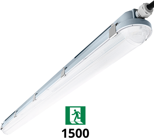 Pragmalux LED TL Waterdicht Armatuur Hermes IP66 150cm 42W 4000K 6100lm (2x58W) +Noodmodule 3 uur manueel