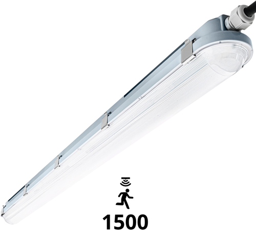 Pragmalux LED TL Waterdicht Armatuur Hermes IP66 150cm 42W 4000K 6100lm (2x58W) +Bewegingssensor