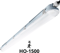 Pragmalux LED TL Waterdicht Armatuur Hermes IP66 150cm 36-61W 4000K 6000-10200lm 5x2,5mm Doorvoerbedrading (2x80W) + Bewegingssensor