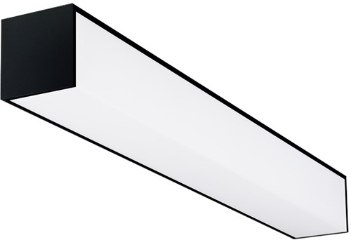 Pragmalux LED Spiegelarmatuur Aqualis vierkant IP44 IK03 600mm 15W 1700-1900lm 2700K-3000K-4000K 3-CCT zwart RAL9005-1